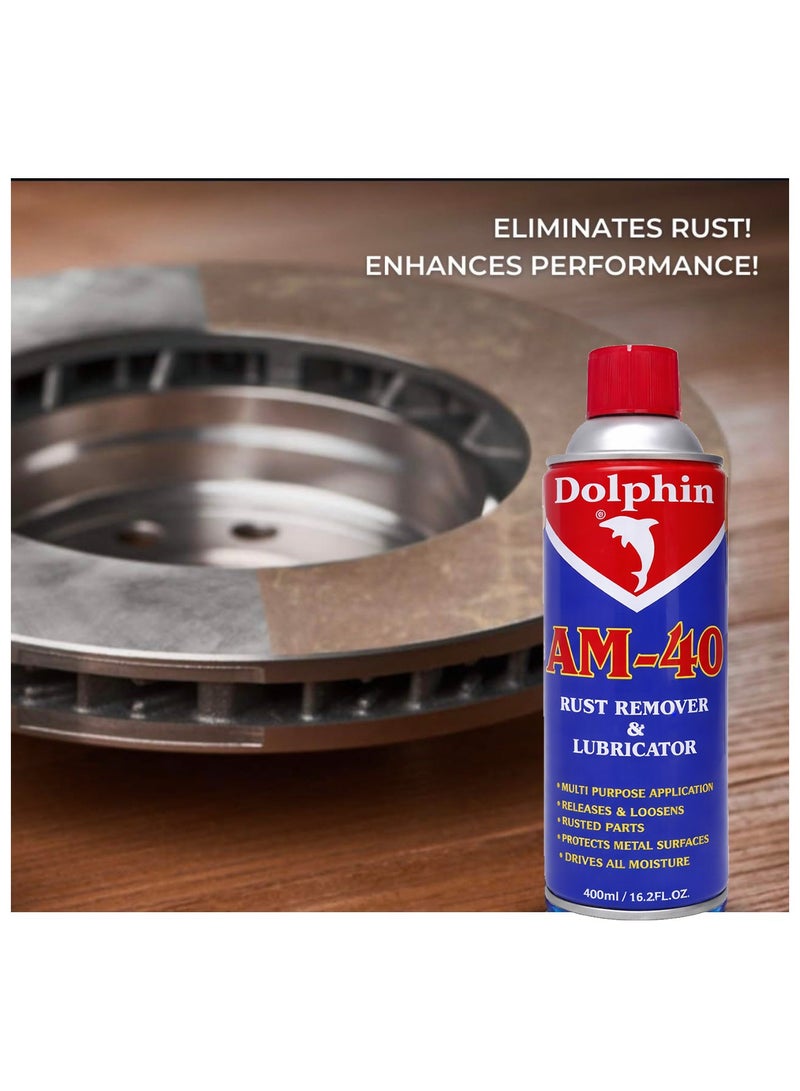 دولفين بخاخ مزيل الصدأ دولفين AM-40 سعة 400 مل - عبوة من قطعتين - Image 4